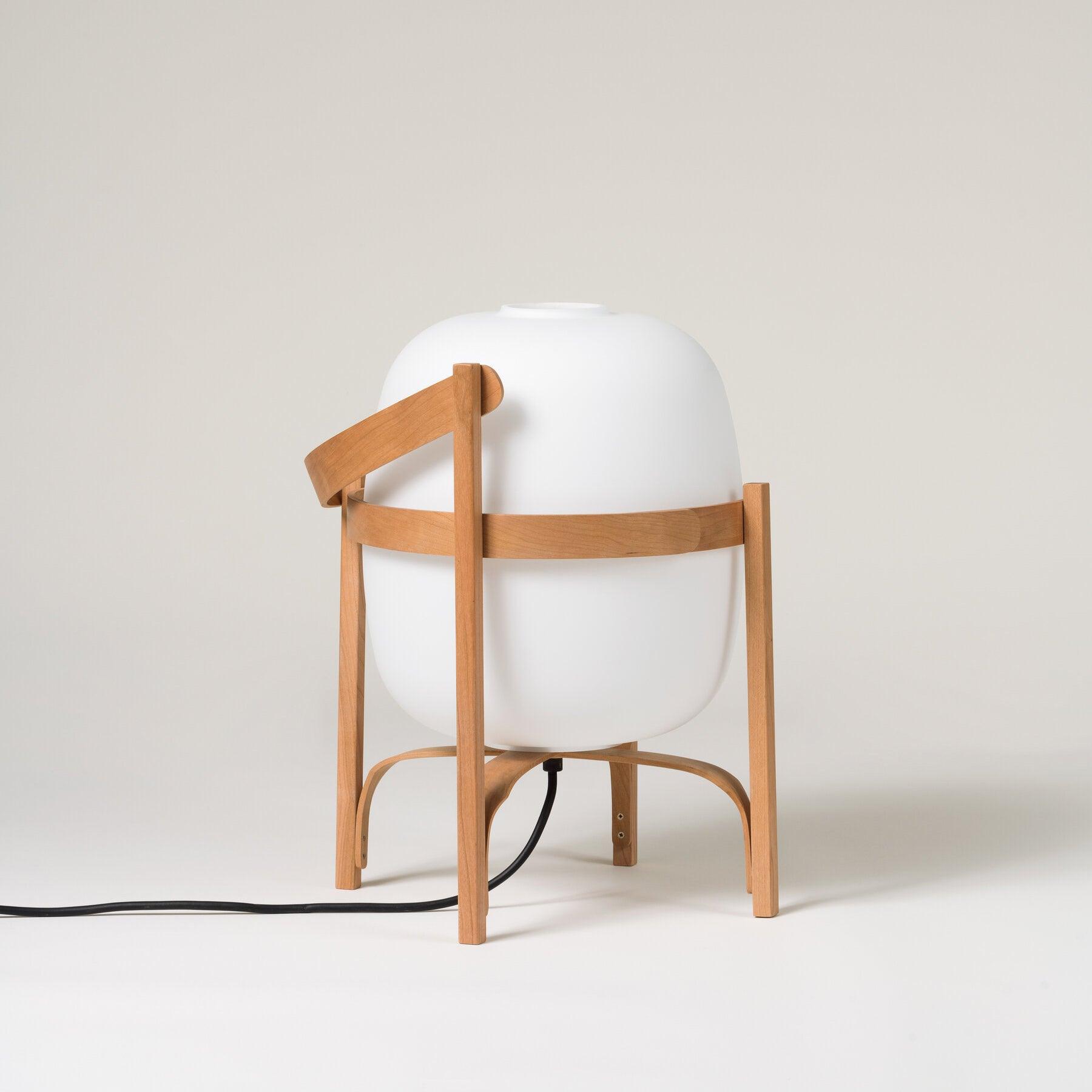 Lantern table lamp white finish color option contemporary style