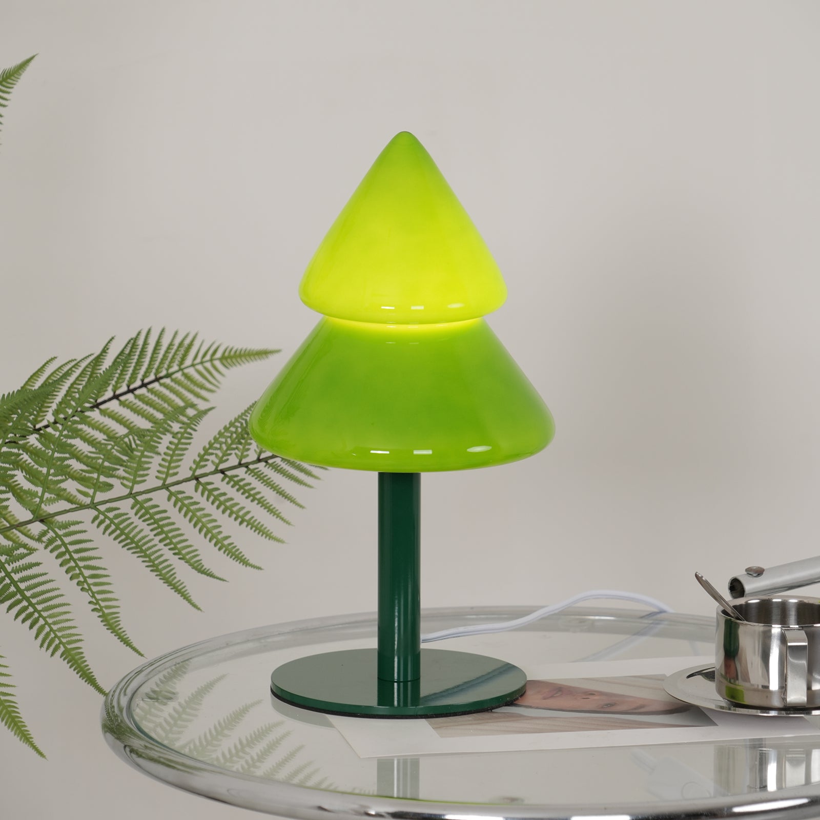 Interior design portfolio featuring Christmas tree table lamp in professional styling