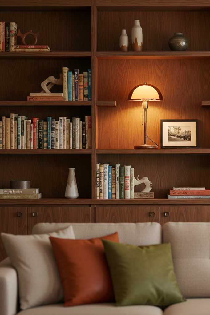 Domera table lamp paired with modern furniture - contemporary home decor styling