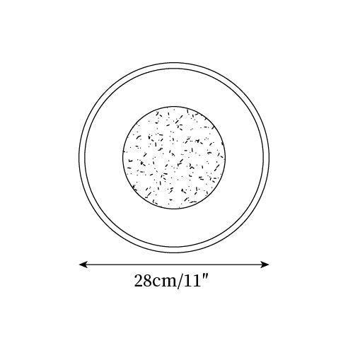 Dura wall sconce 28cm diameter size specification technical diagram