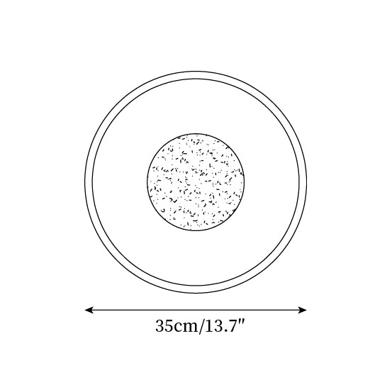 Dura wall sconce 35cm diameter size specification technical diagram