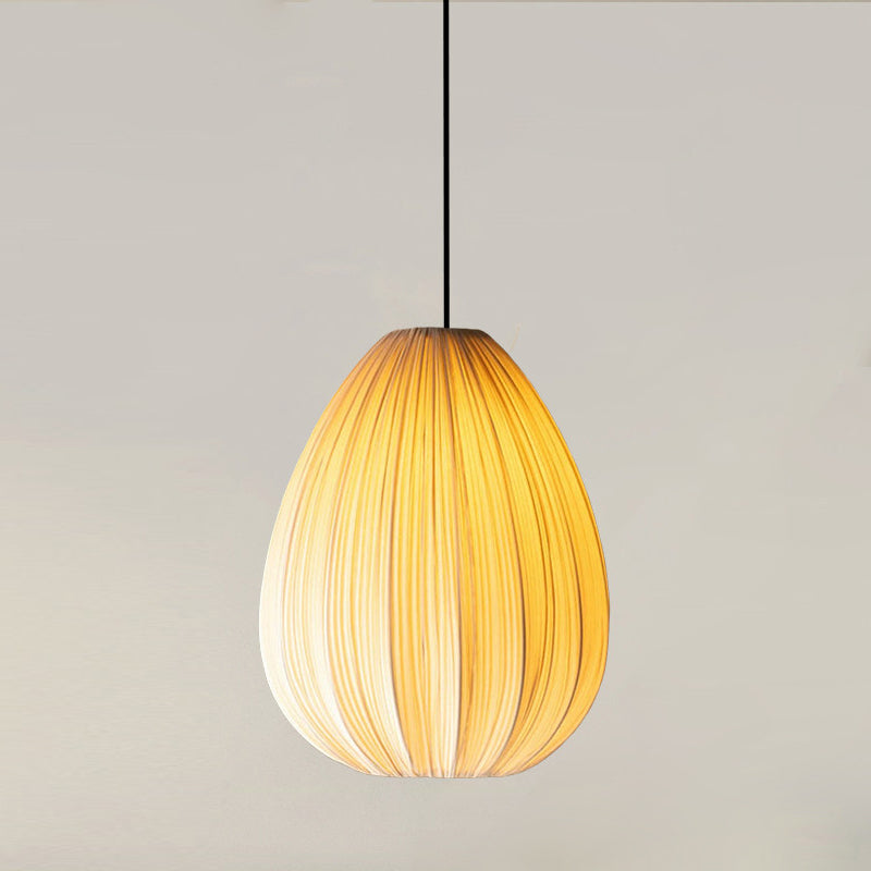 Elunor tall teardrop pendant light 28cm x 40cm, bedside reading nook, sculptural form lighting