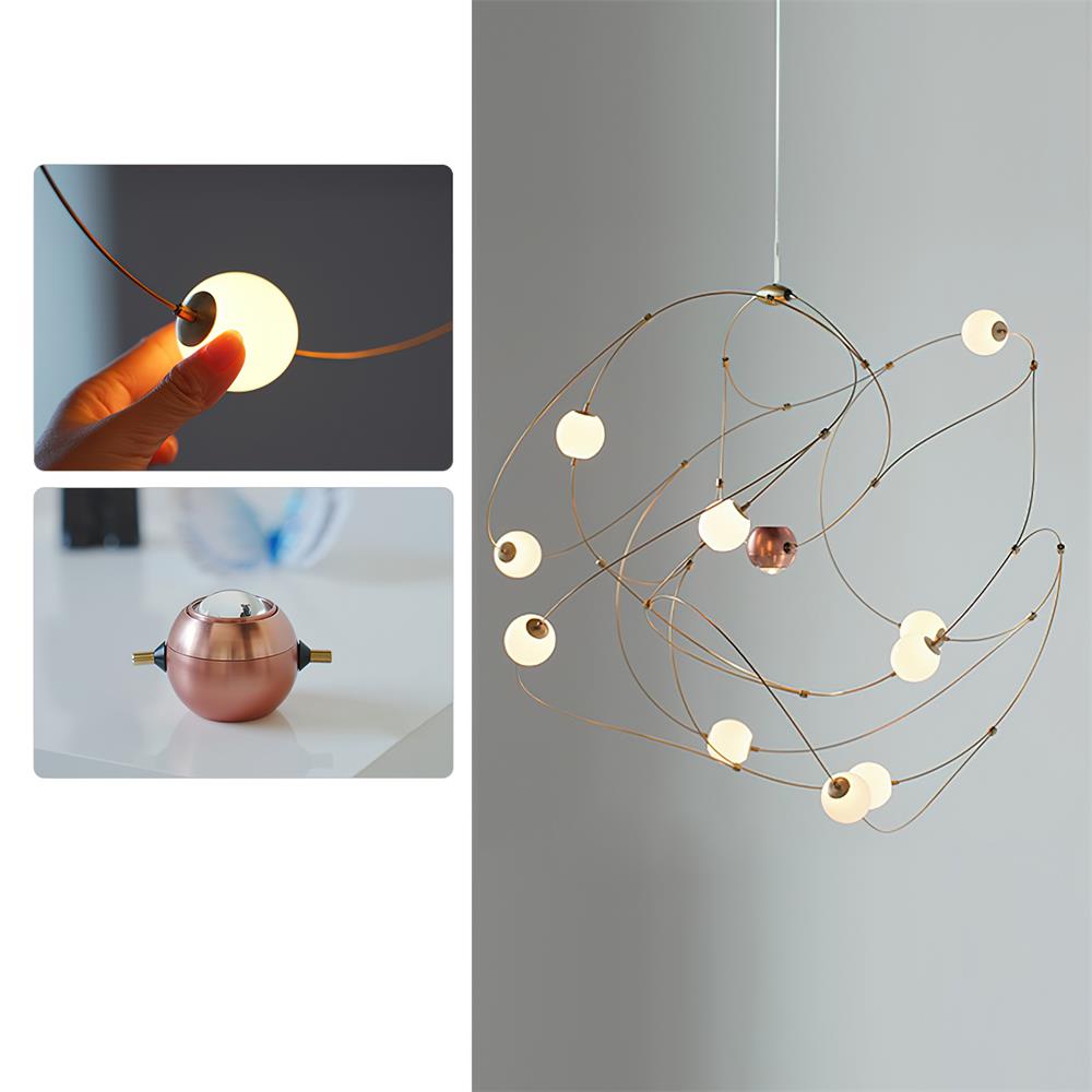 Butterfly pendant chandelier with spotlight enhancement option for dramatic directional accent lighting and artistic ambiance