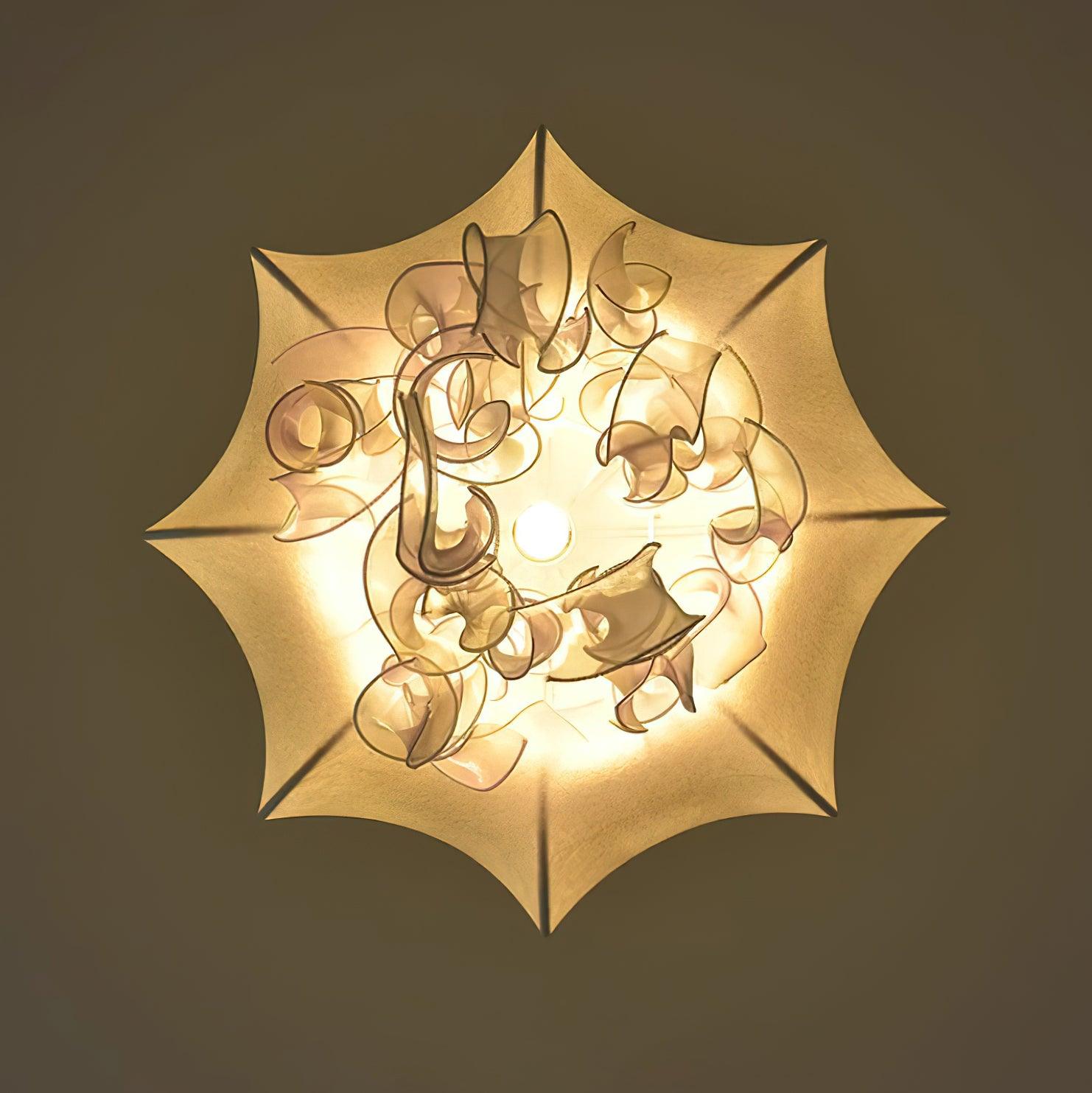 Jellyfish pendant lamp showing sloped ceiling compatibility installation feature