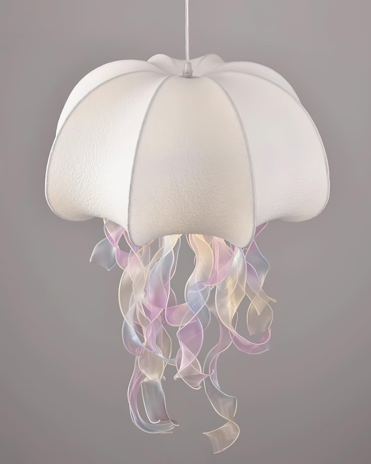 Jellyfish fabric pendant light E26 E27 socket compatibility and bulb accommodation