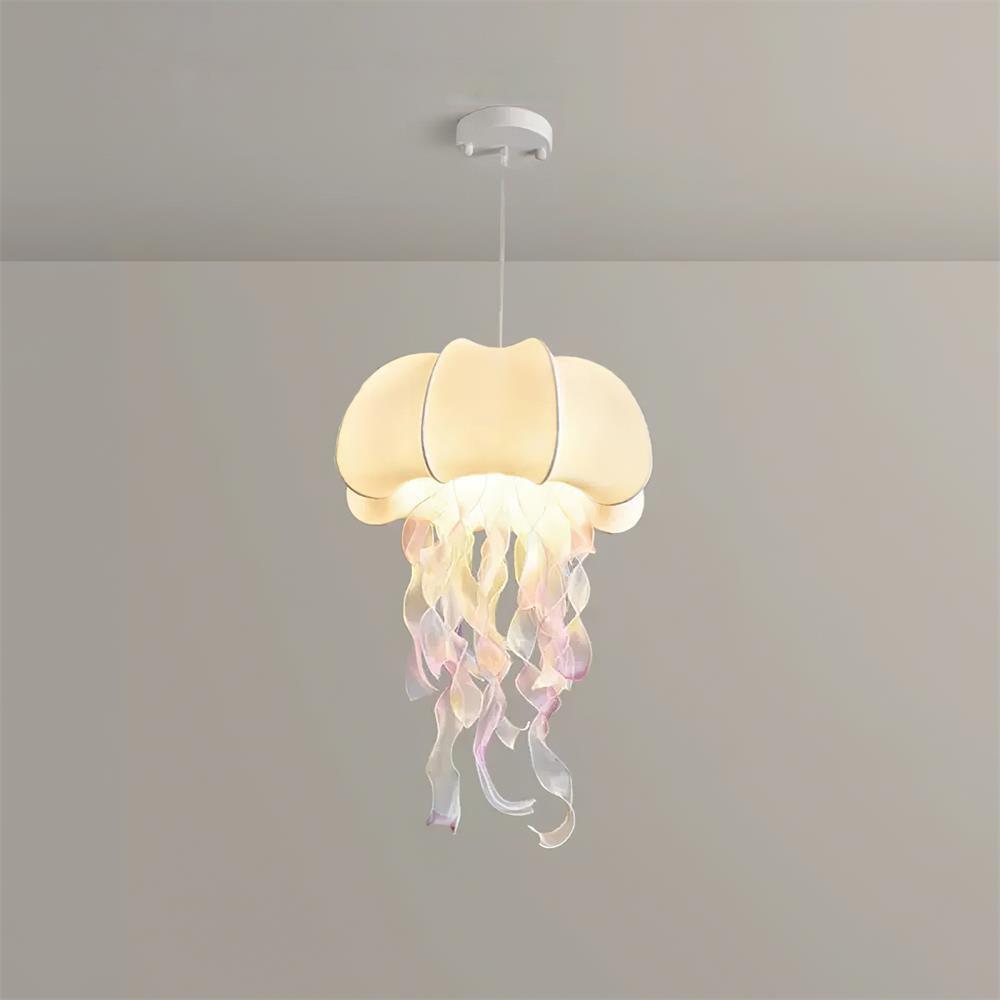 Jellyfish fabric pendant light small size variant for compact spaces and accent lighting