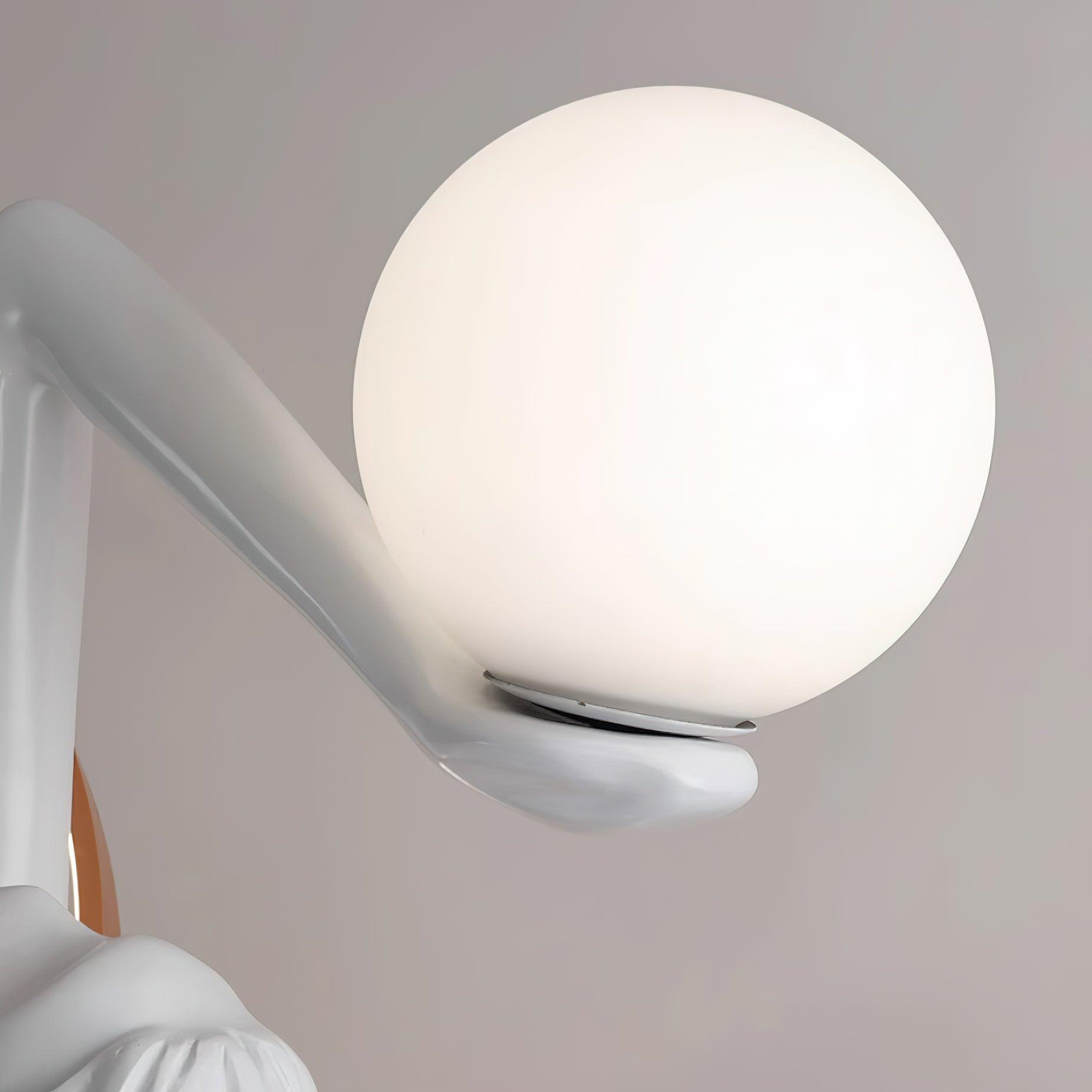 Goddess floor lamp in neutral sophisticated interior creating focal point and atmospheric lighting
