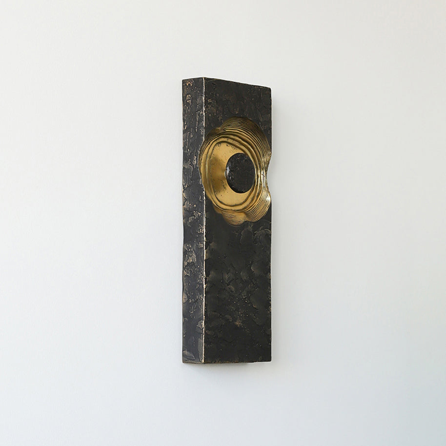 Moltena black wall sconce Model C largest sculptural statement, 46.5cm height commanding modern wall design centerpiece