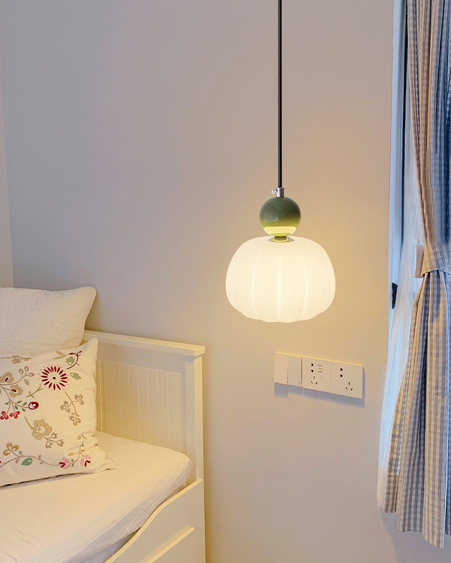 Morris ribbed acrylic pendant light in natural lighting condition - diffused light quality demonstration