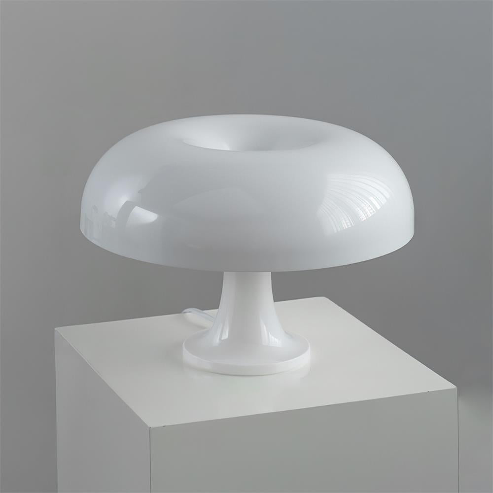 Nessino mushroom table lamp white classic elegant finish
