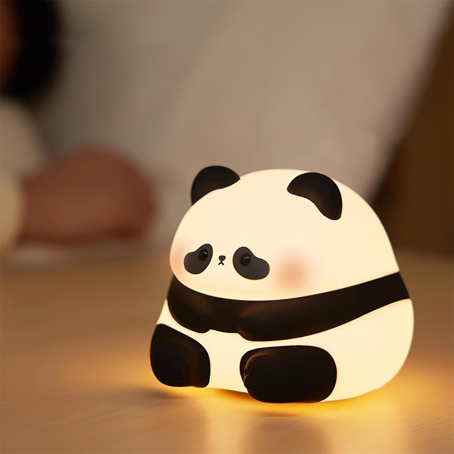 Panda night light chubby adorable silhouette beloved design character