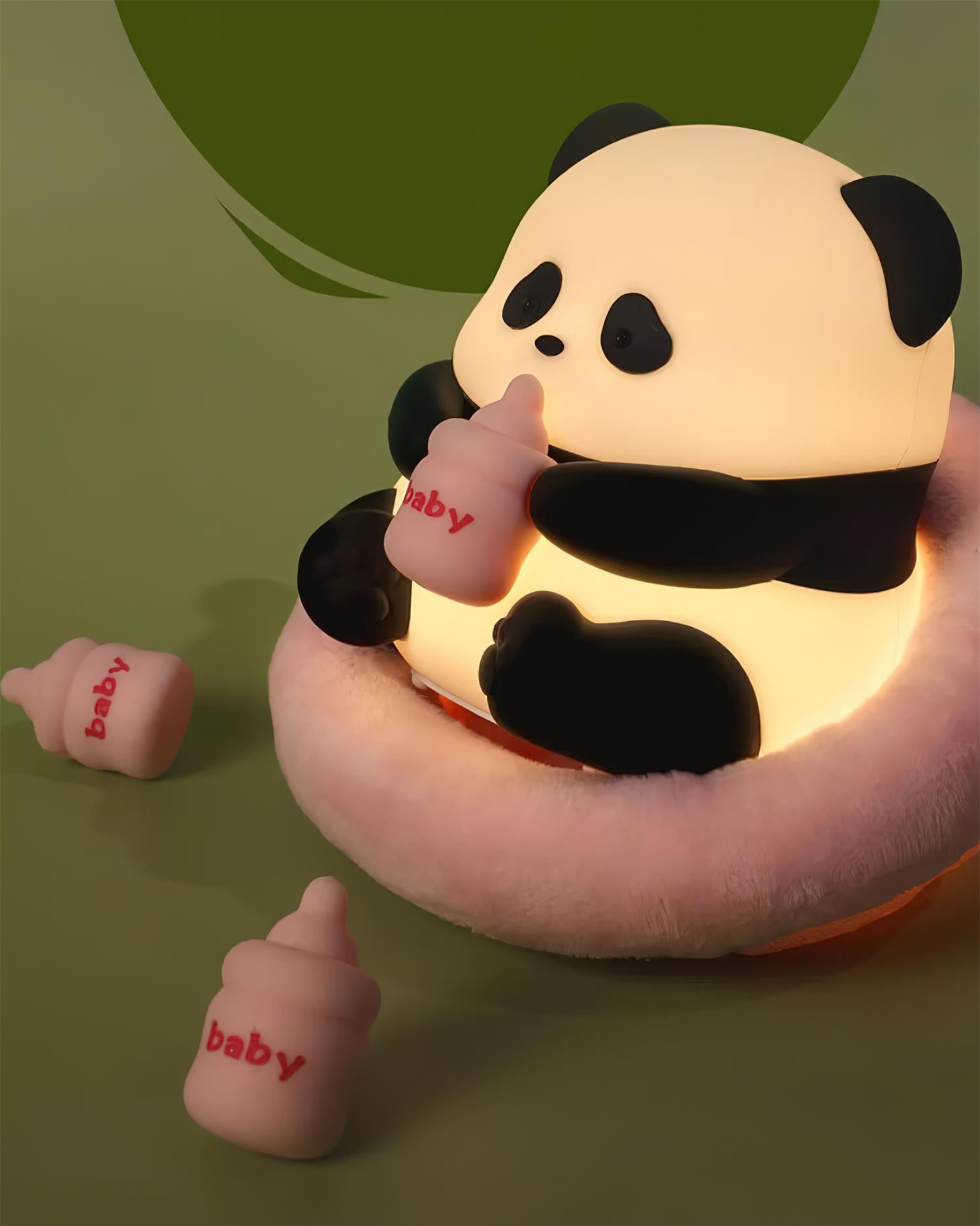 Panda night light food-grade silicone safe squeezable soft texture