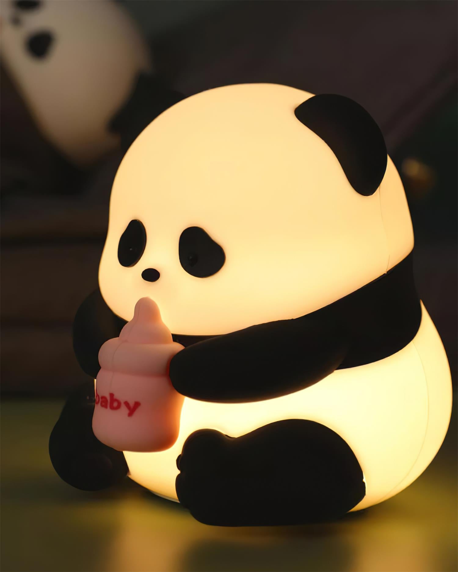 Panda night light nursery baby room comfort security lighting