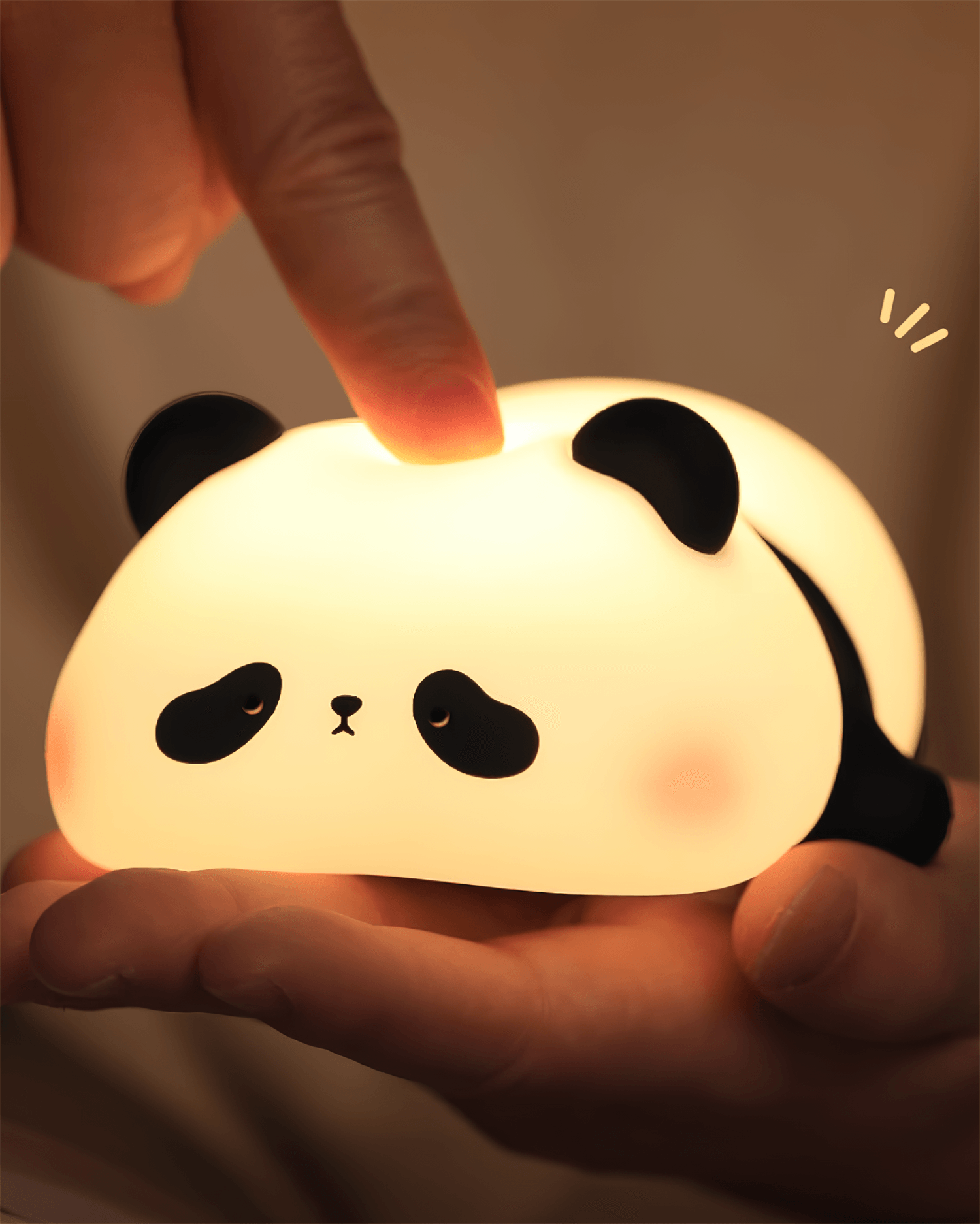 Panda silicone night light cozy warm glow sleep aid lighting