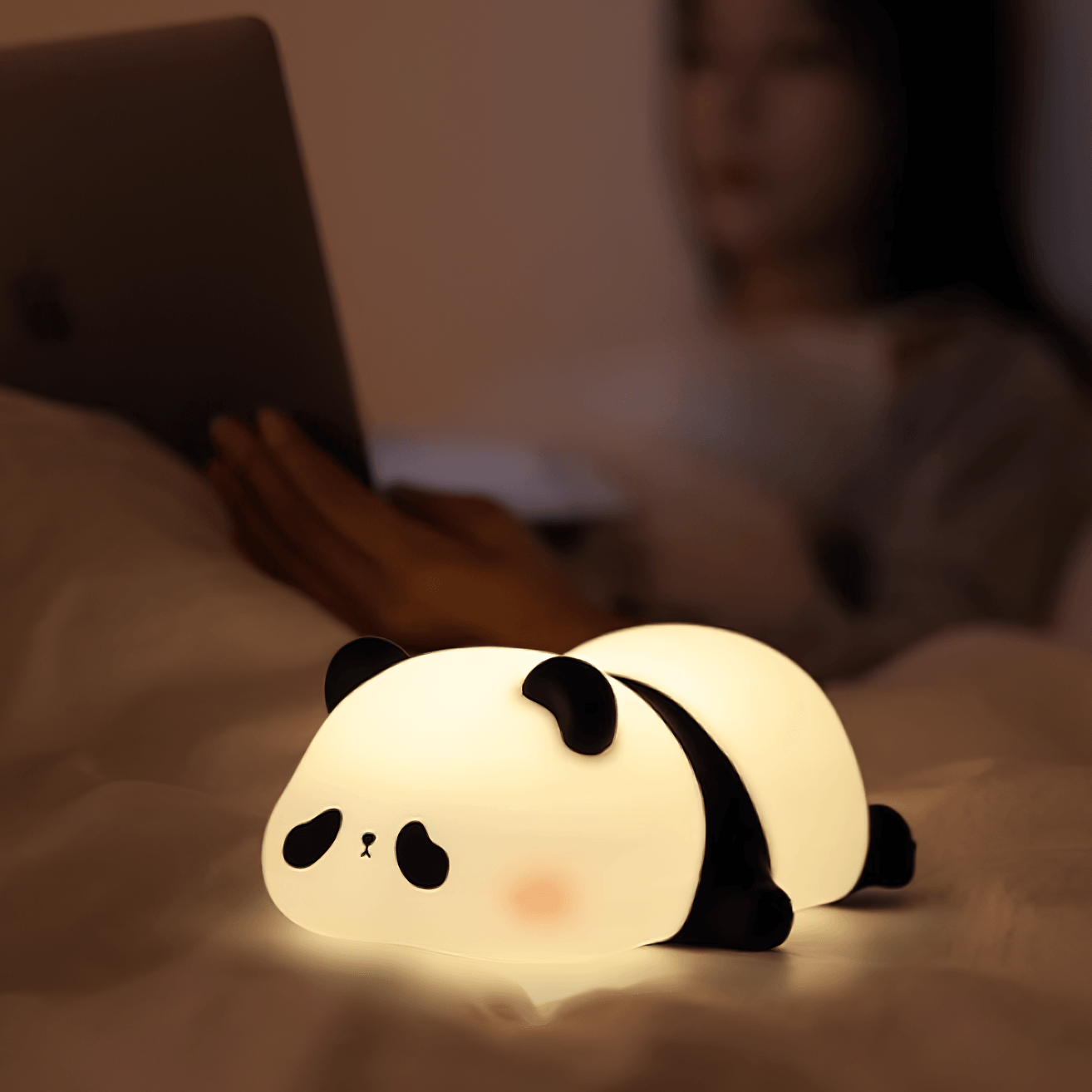 Panda night light blue light reduction improved sleep support