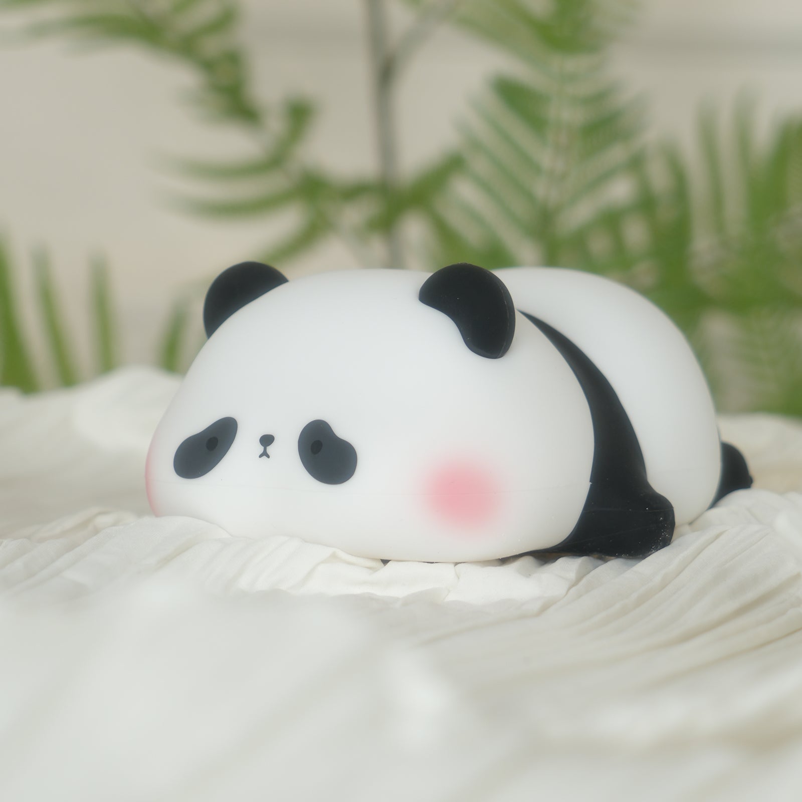 Panda night light soft glow cozy room setting comfortable ambiance