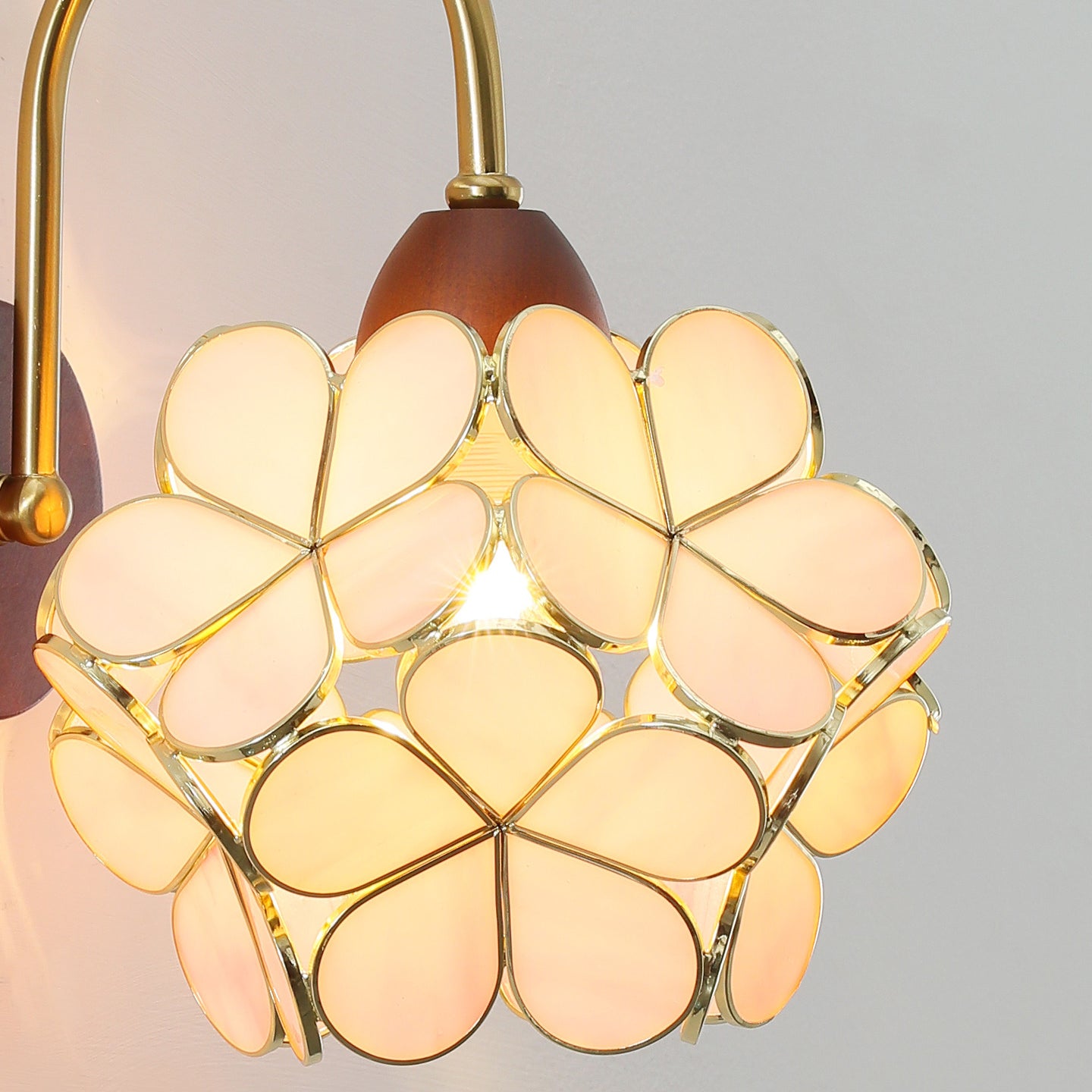 Petalora blue floral wall sconce as master bedroom accent lighting fixture