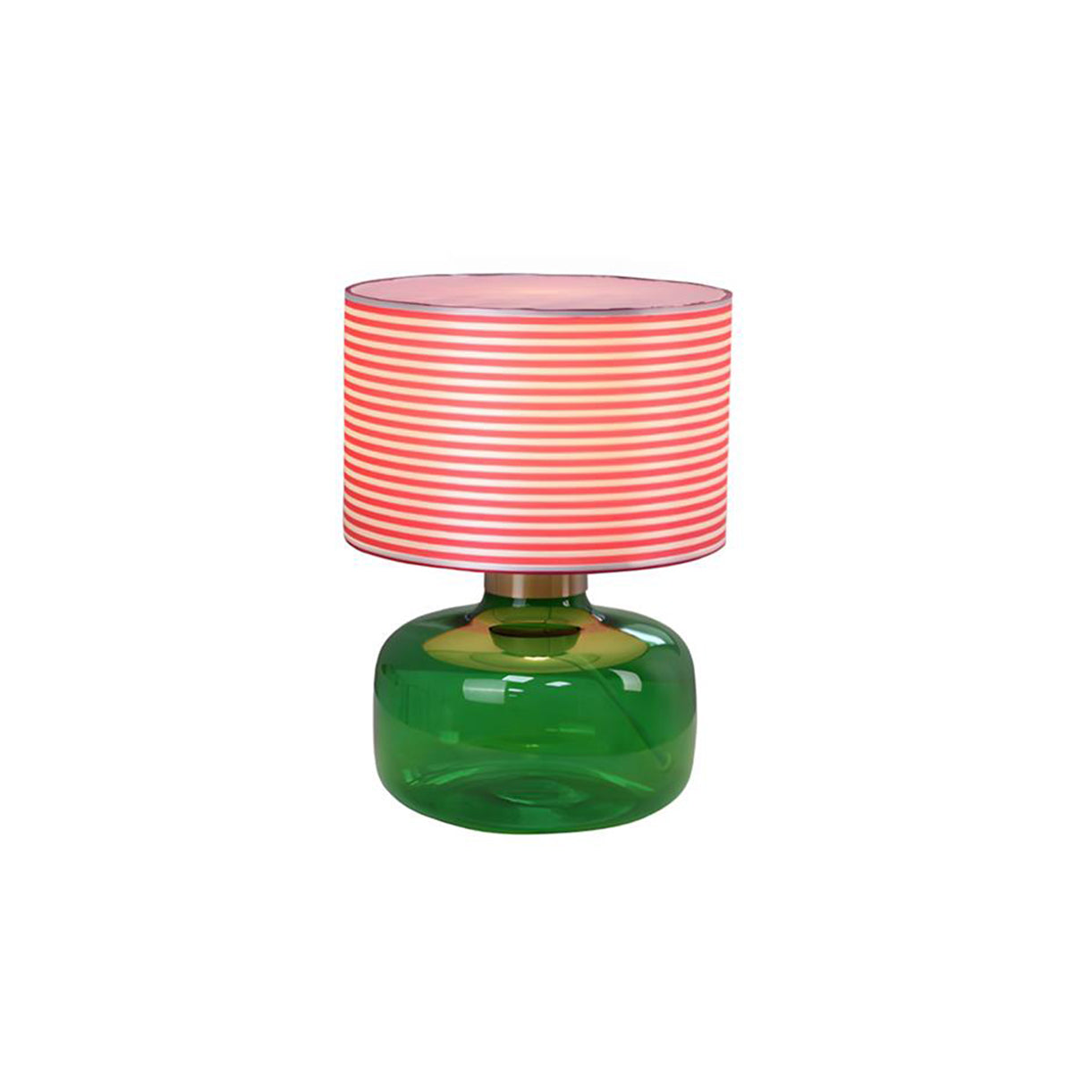 Popello green glass table lamp striped shade color variant interior design application