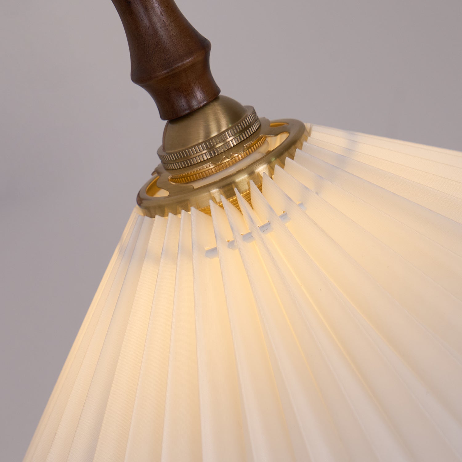 Small 23cm pleated pendant light ideal for intimate spaces and bedside table installations