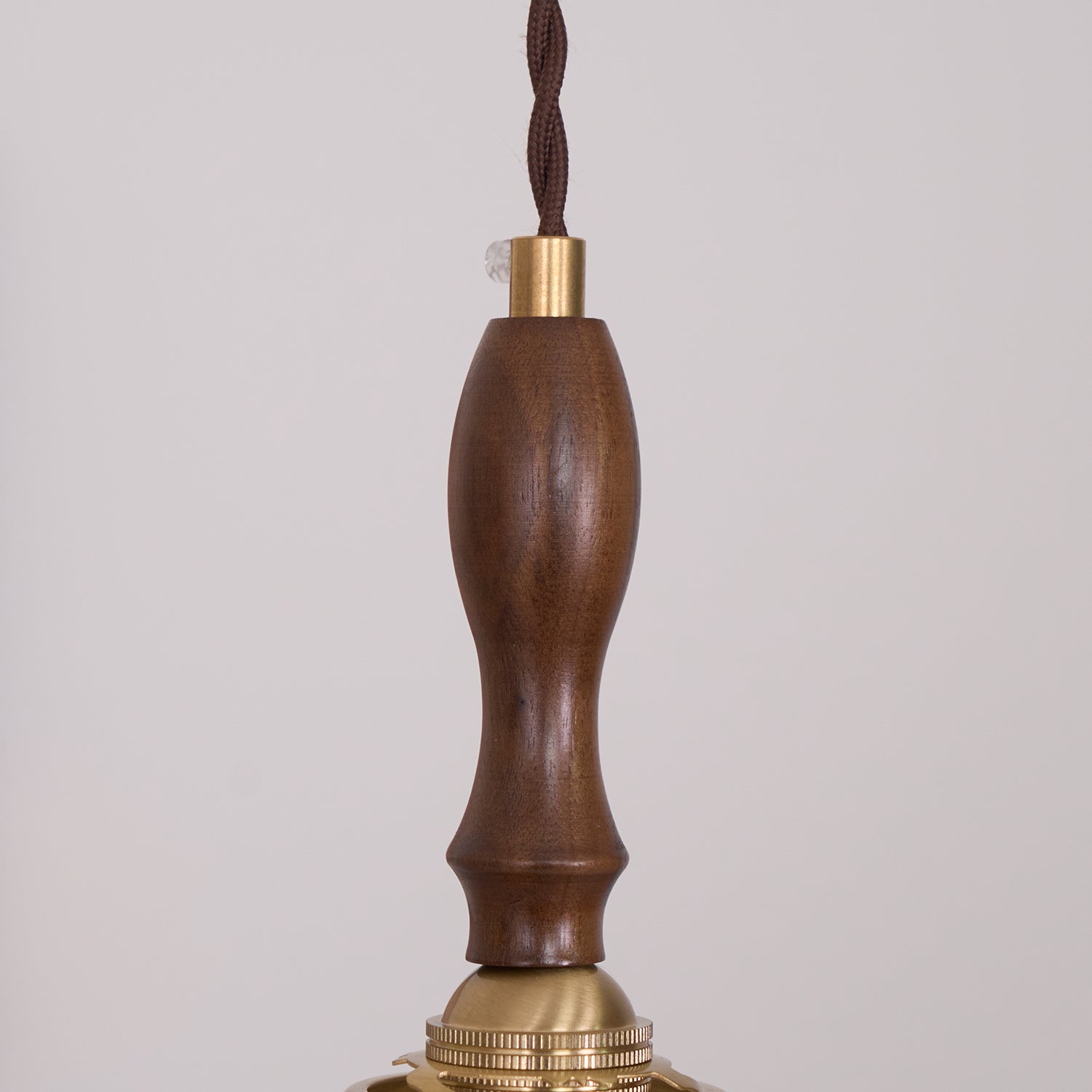 Walnut pleated pendant light with universal AC 110-240V voltage for worldwide compatibility