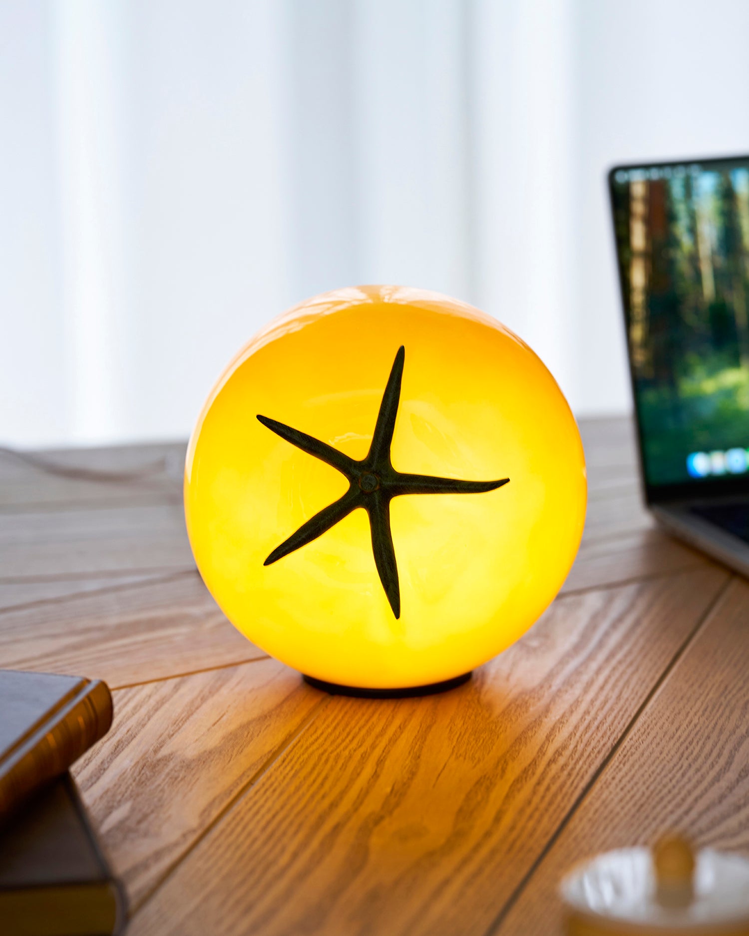 Red tomato glass lamp showcasing handcrafted quality and smooth glossy finish