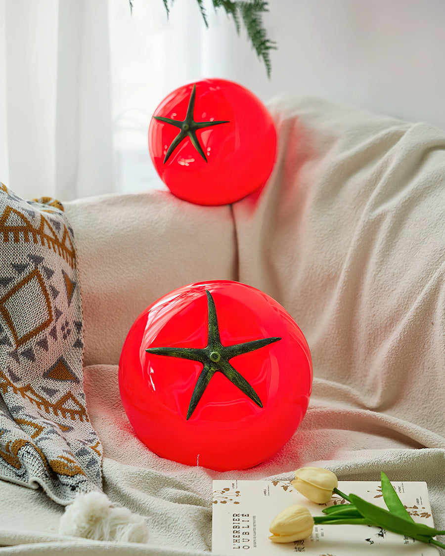 Tomato table lamp non-replaceable integrated LED maintenance-free lighting design