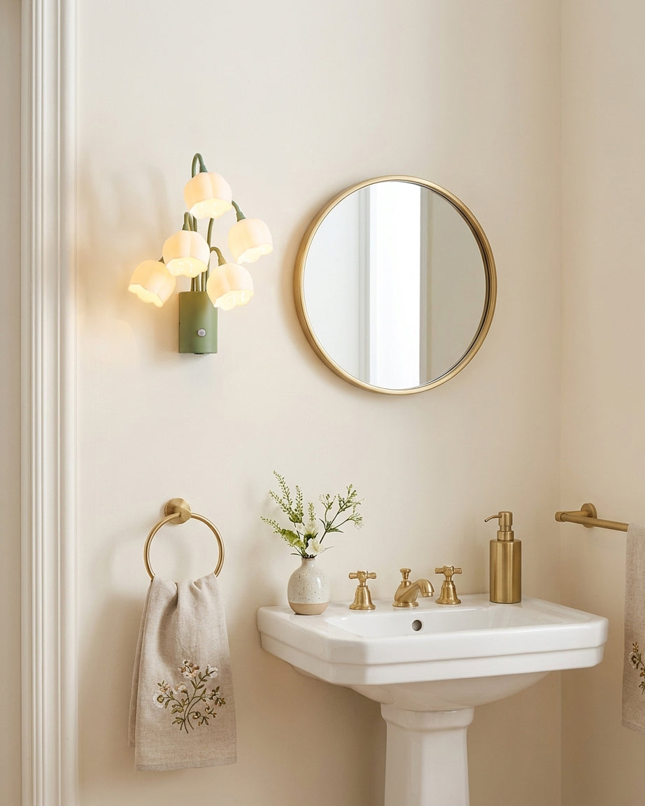 Rechargeable motion-sensor wall sconce product detail showing USB charging port and battery compartment