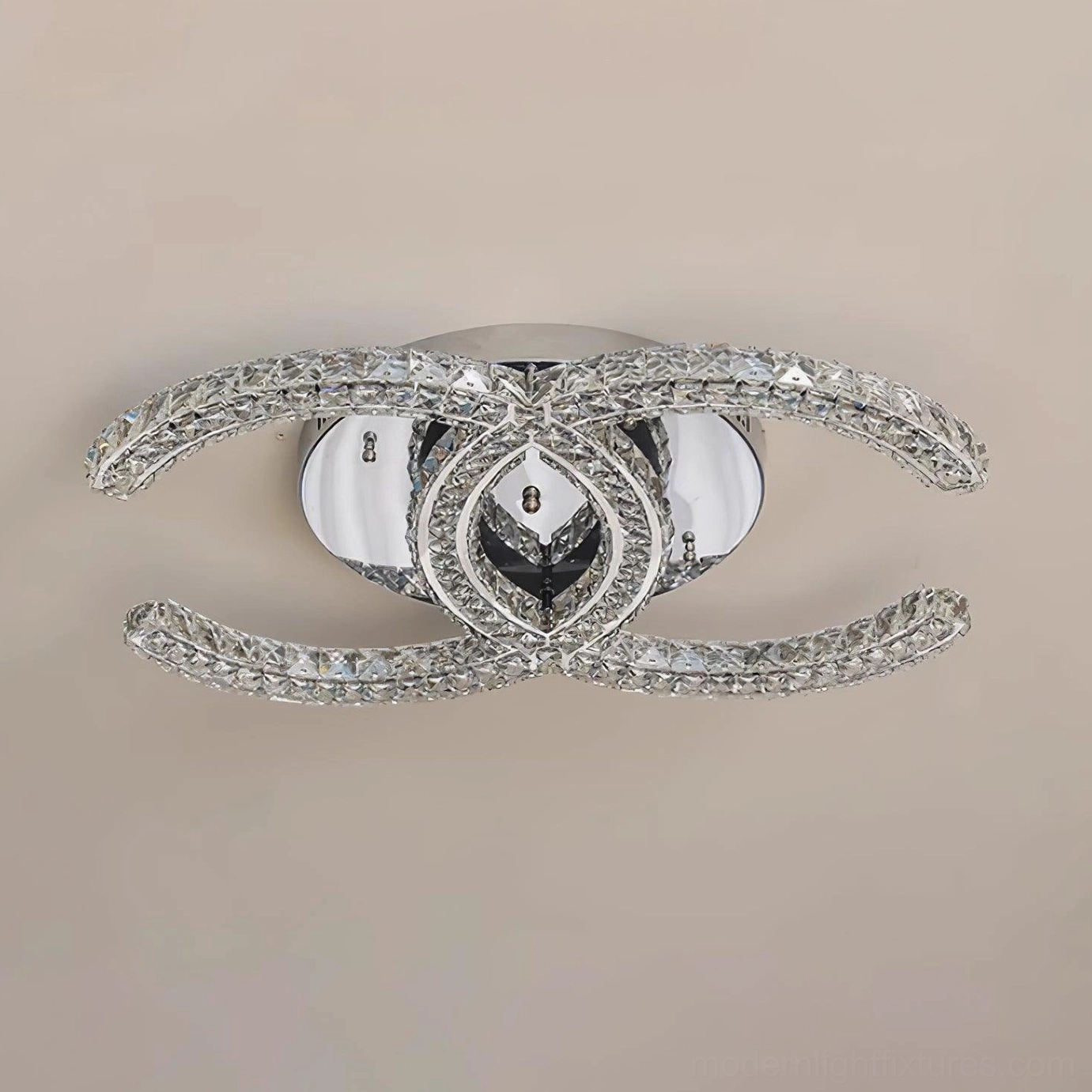 Extra-large 100cm K9 crystal ceiling light fixture commercial-grade installation