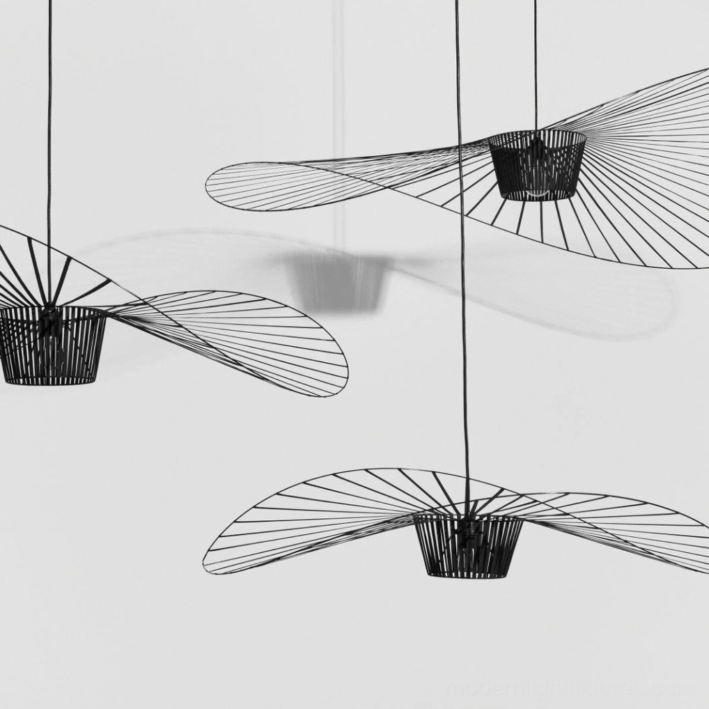120cm dining scale woven fiber glass pendant creating intimate overhead canopy