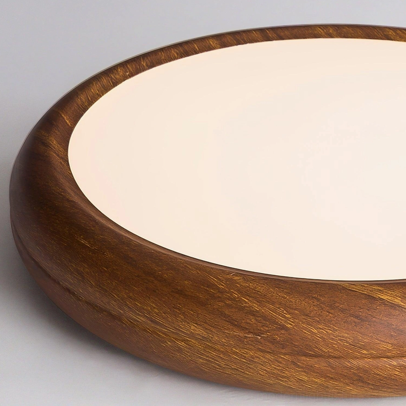 40cm medium size walnut wood grain ceiling light, most popular option for dining rooms and bedrooms