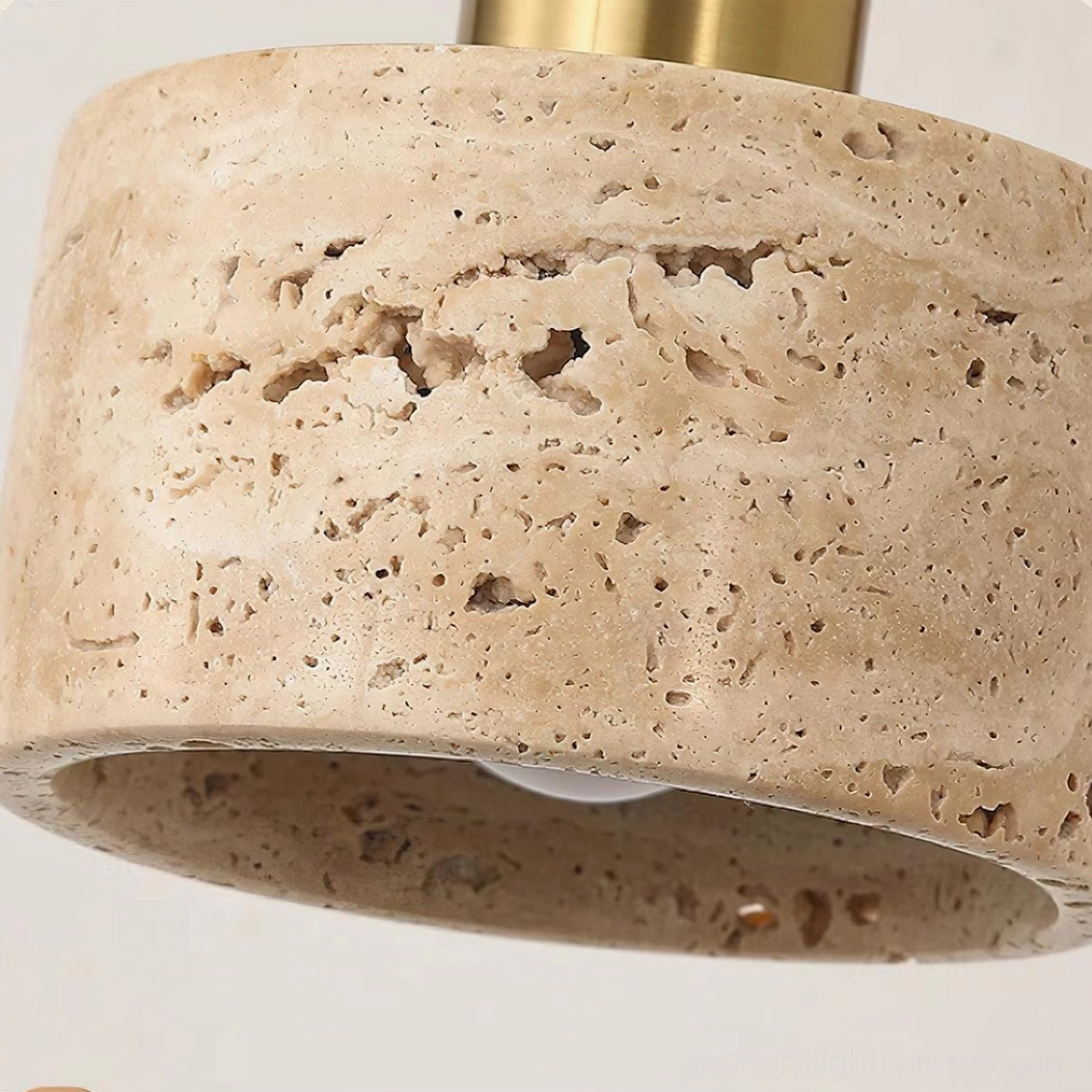Swing arm wall sconce with adjustable positioning mechanism, travertine shade modern functional and decorative lighting solution