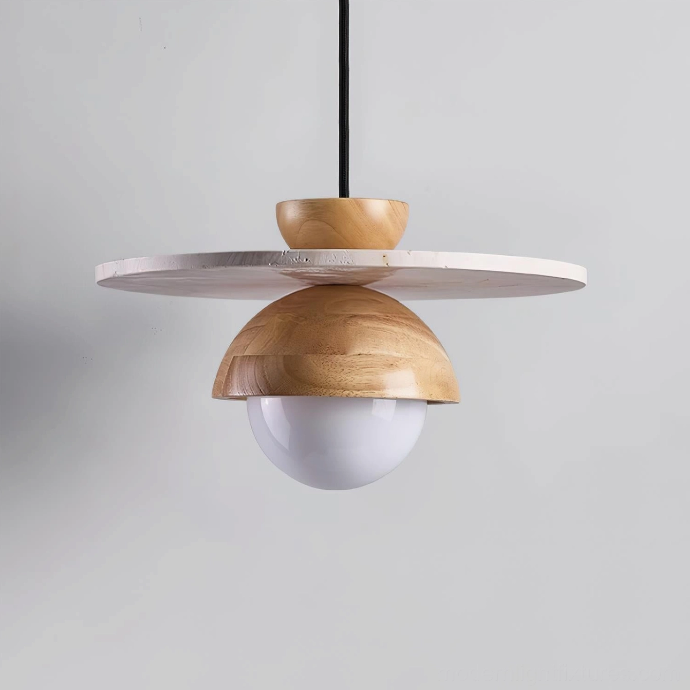 Contemporary travertine pendant light with adjustable 150cm wire length for custom ceiling heights