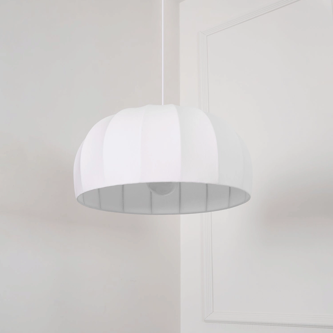 Modern Aeron white pendant light fixture with E26 E27 socket and dimmer compatible features