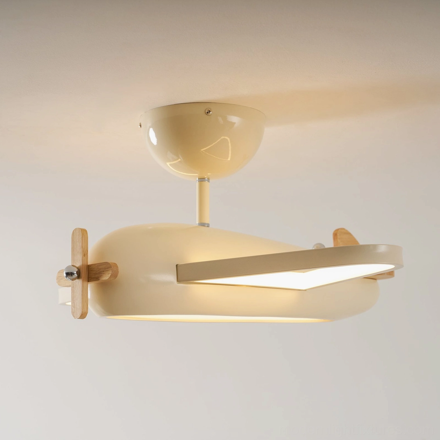 Airplane ceiling lamp design inspired by mid-century modern and contemporary aircraft aesthetics
