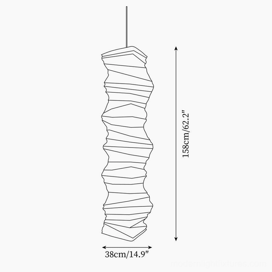 Akari 33N minimalist Japanese pendant light complete product view for e-commerce display