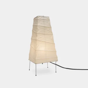 Akari 4N modern paper table lamp with folded shade, frontal studio view