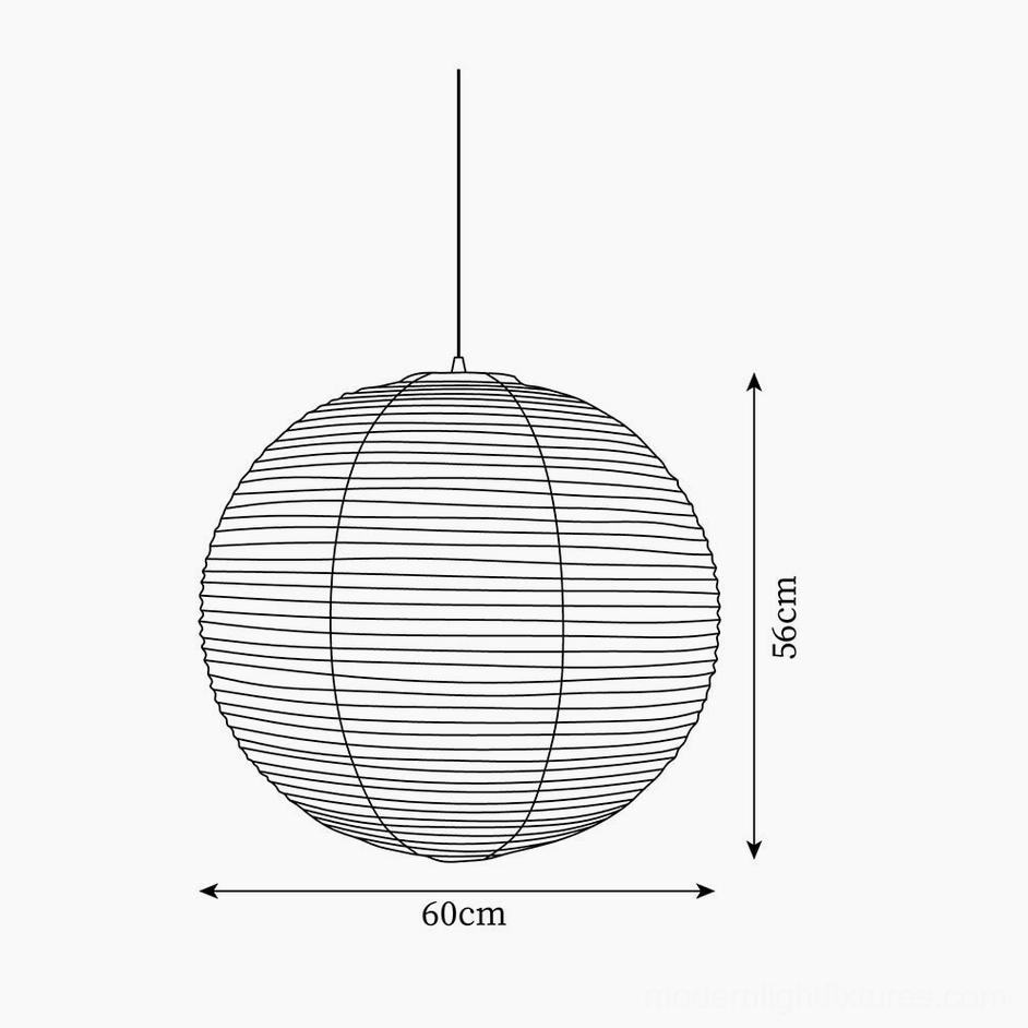 Akari A pendant shade diffusing light organically like candlelight