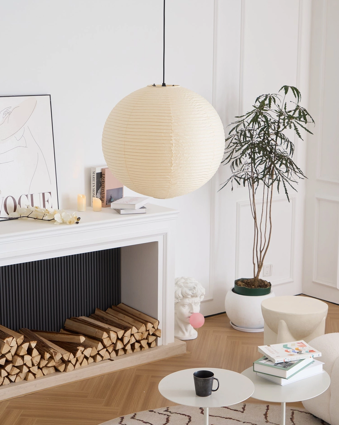 Akari A Series pendant lamp 100cm architectural feature
