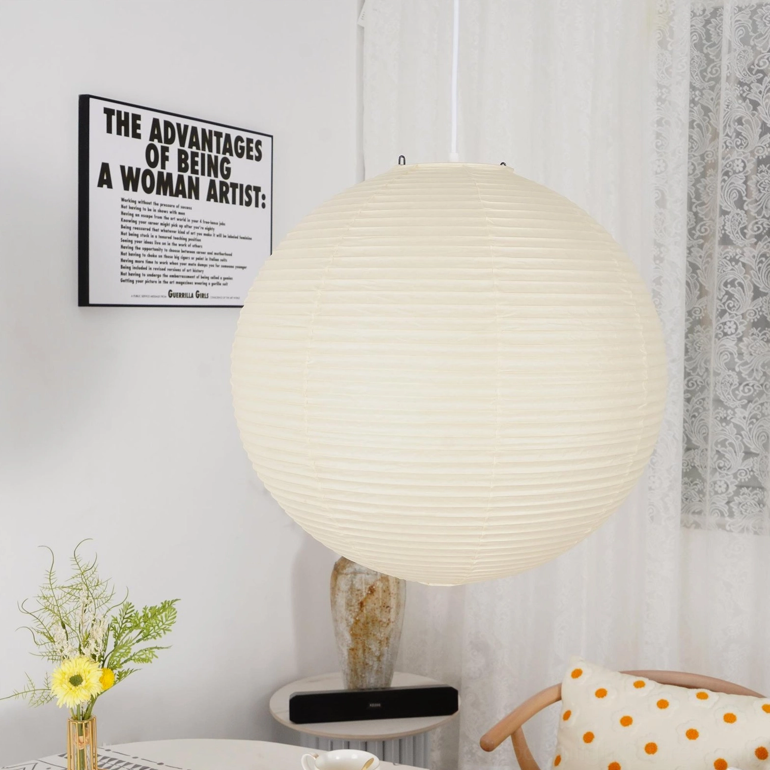 Akari A Series pendant lamp alternative angle studio photograph