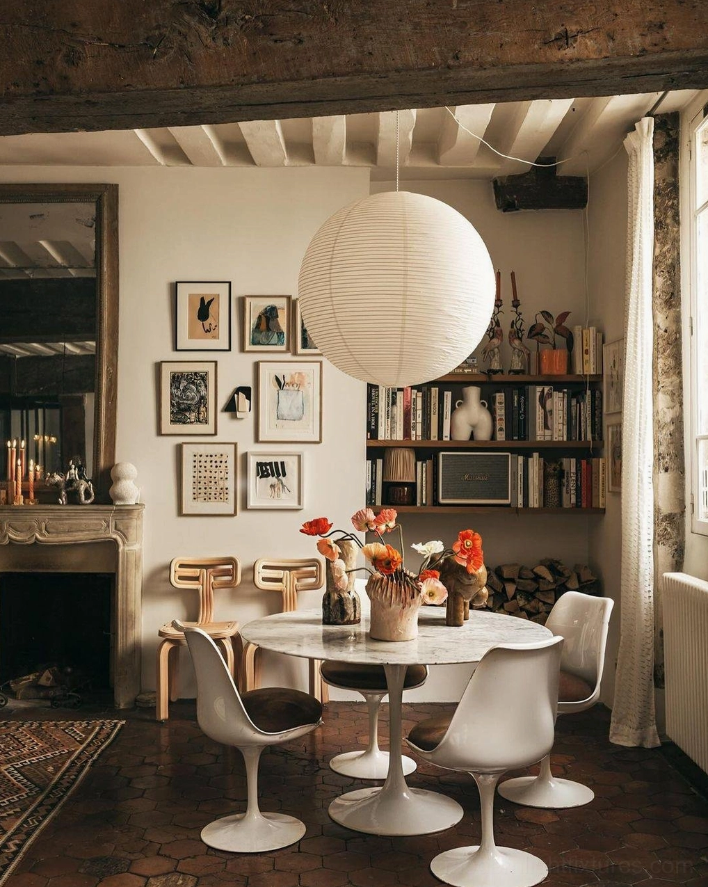 Akari cotton paper pendant lamp artistic lighting study