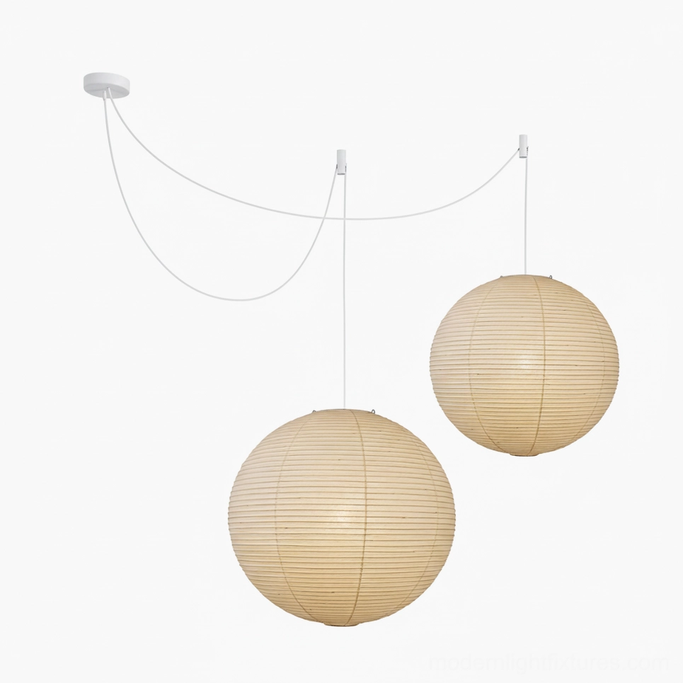 Akari cotton paper pendant lamp white shade finish premium quality