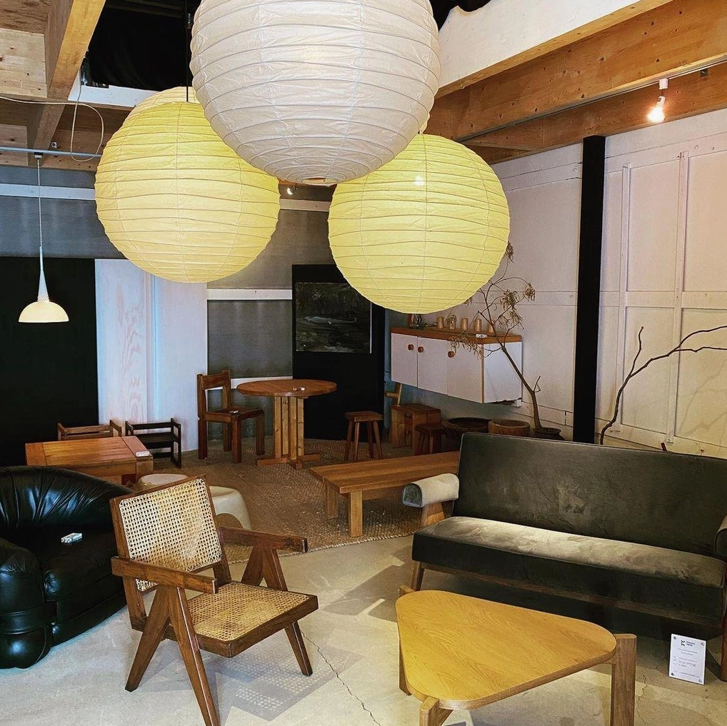 Akari D Series pendant lamp - 100cm large size architectural installation
