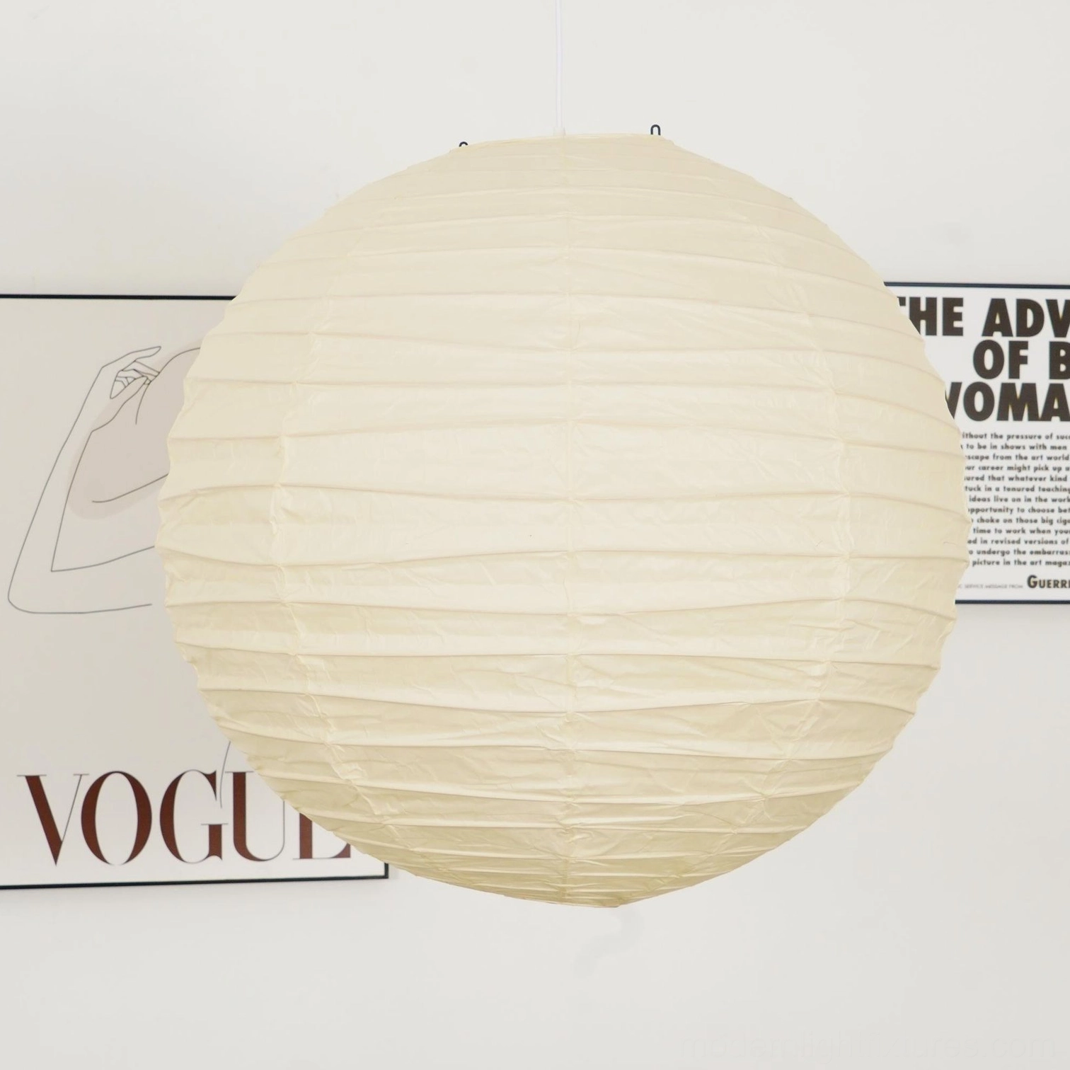 Akari D pendant lamp 100cm - large scale installation in high-ceiling residential space