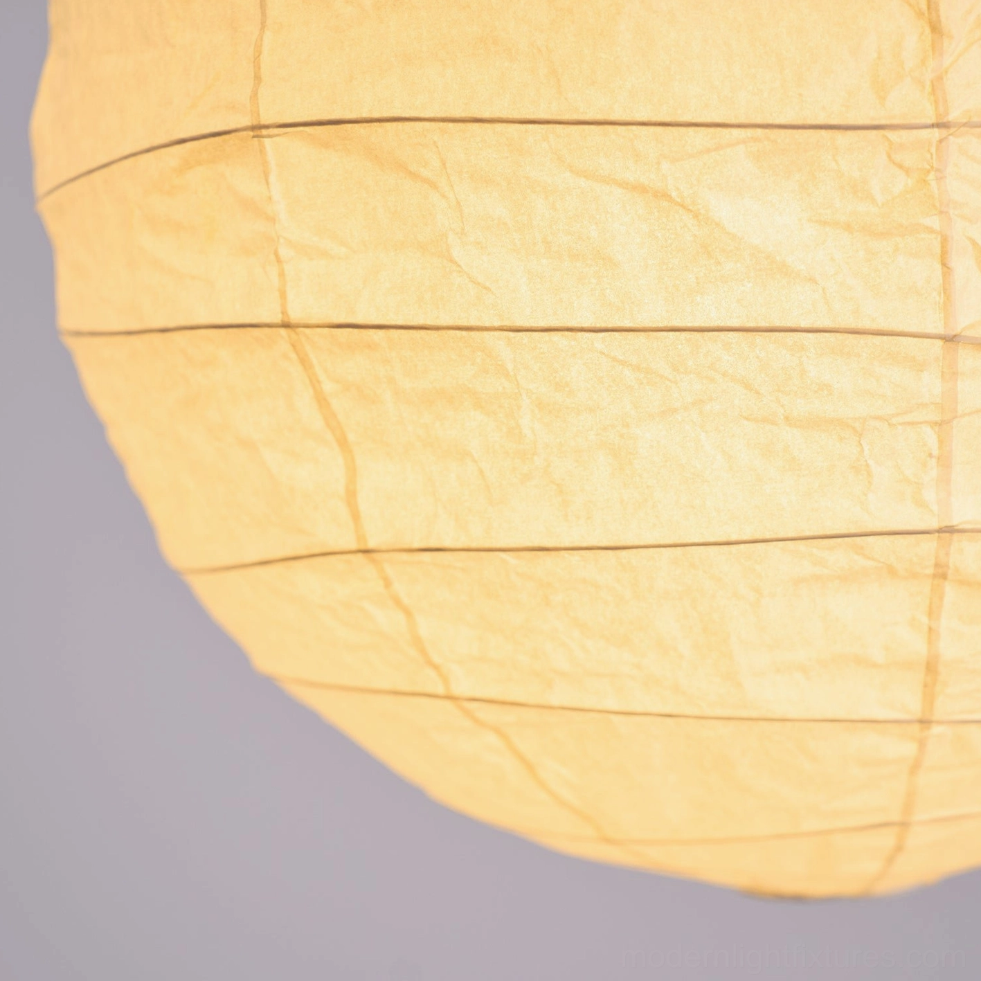 Akari D Series pendant lamp - three-quarter lighting showing paper texture detail