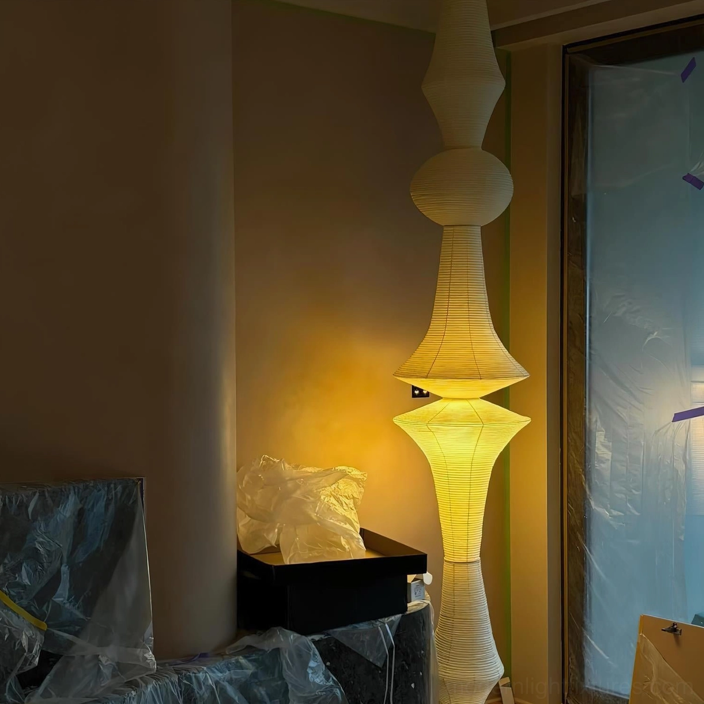 Akari E white paper pendant lamp with north america europe australia middle east certifications