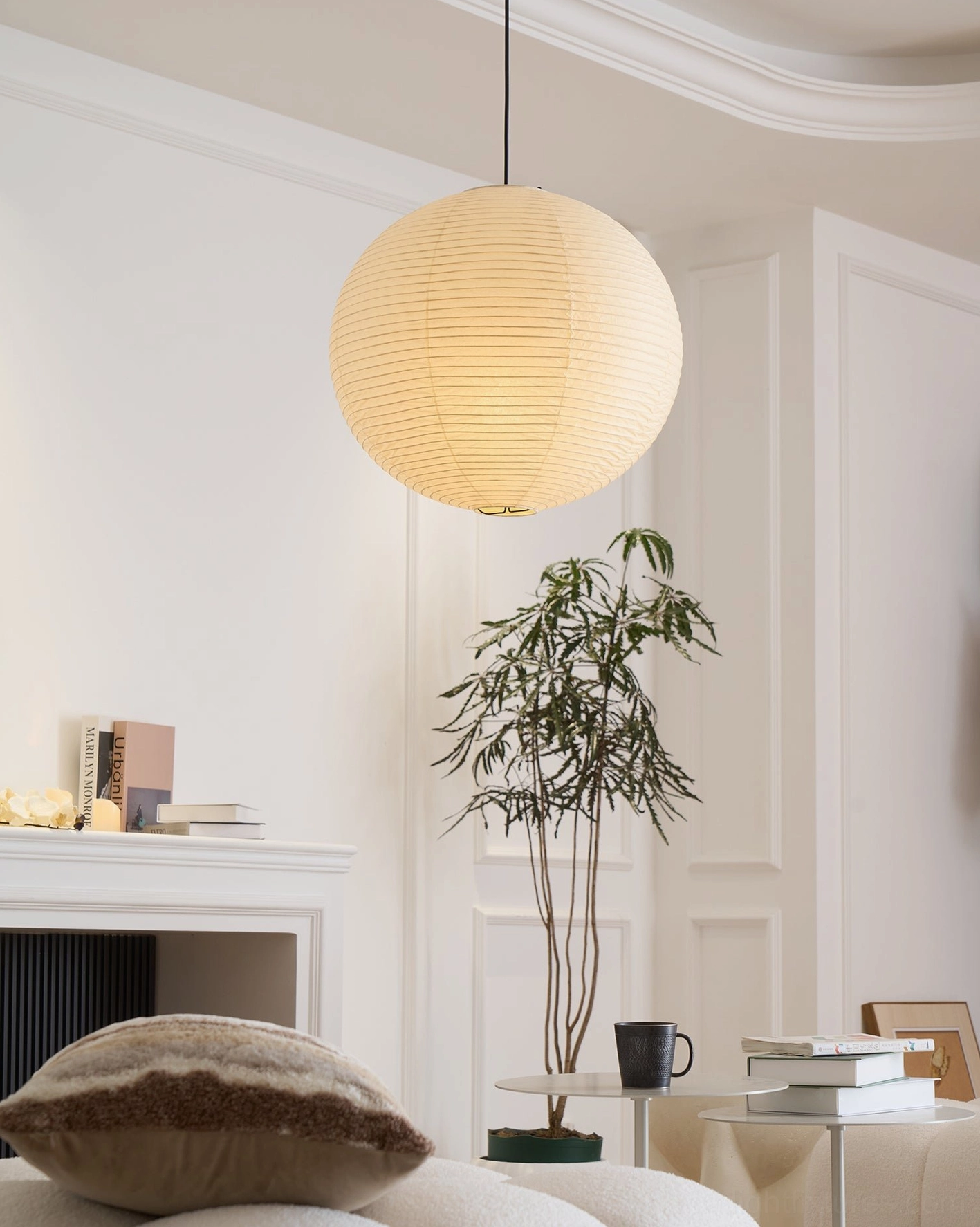Akari pendant lamp 55cm size configuration detail view