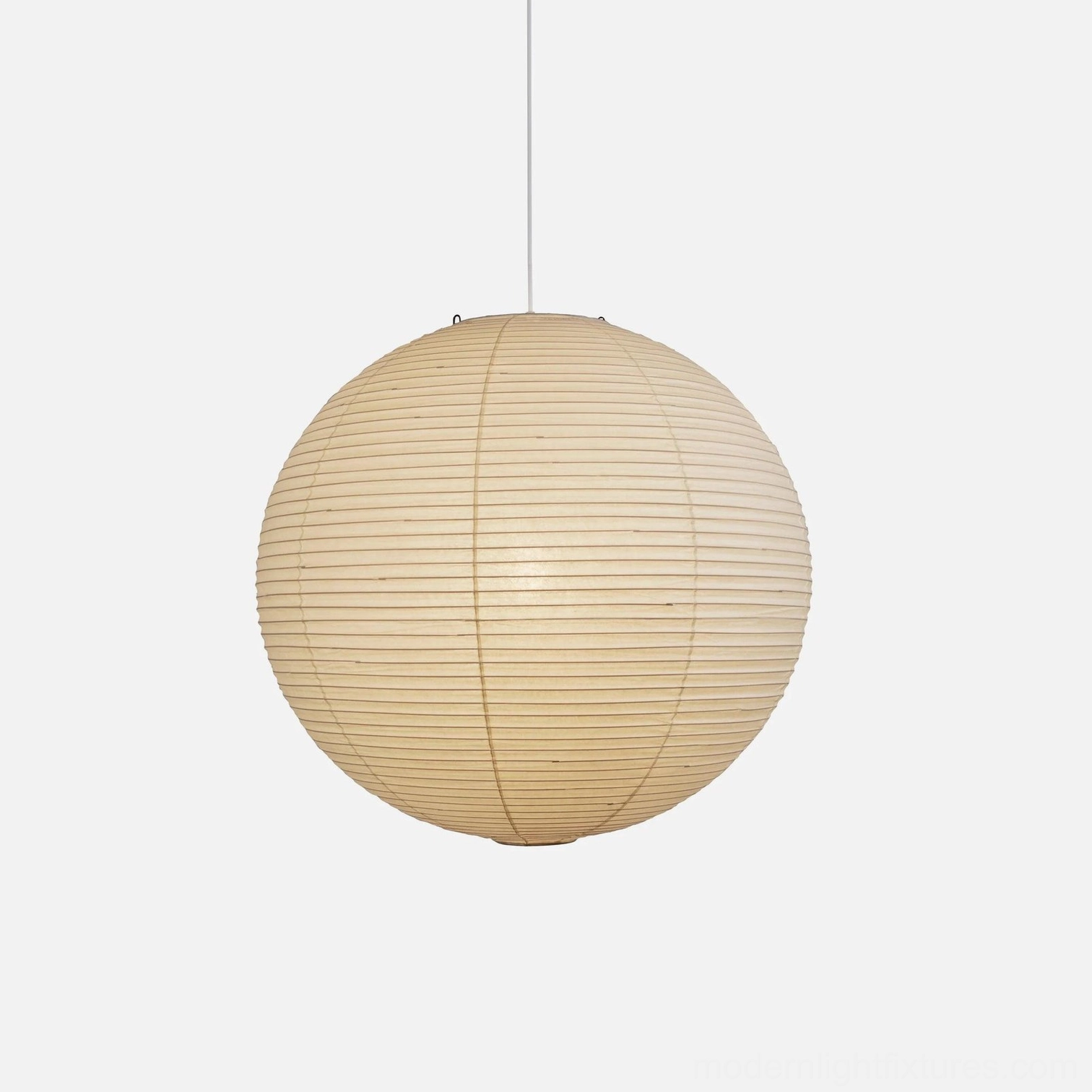 Akari A Series pendant lamp in living room with modern furniture arrangement