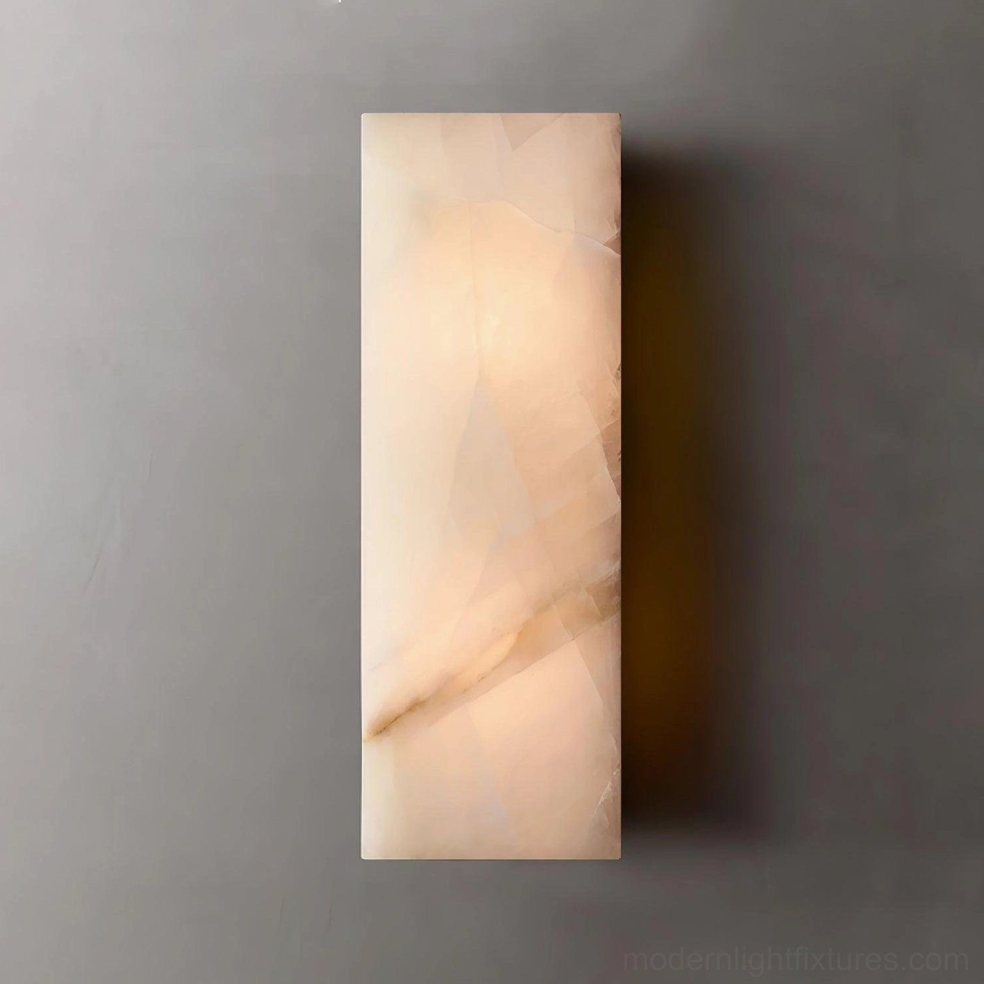 Modern alabaster wall sconce open concept space zone definition minimal structural elements