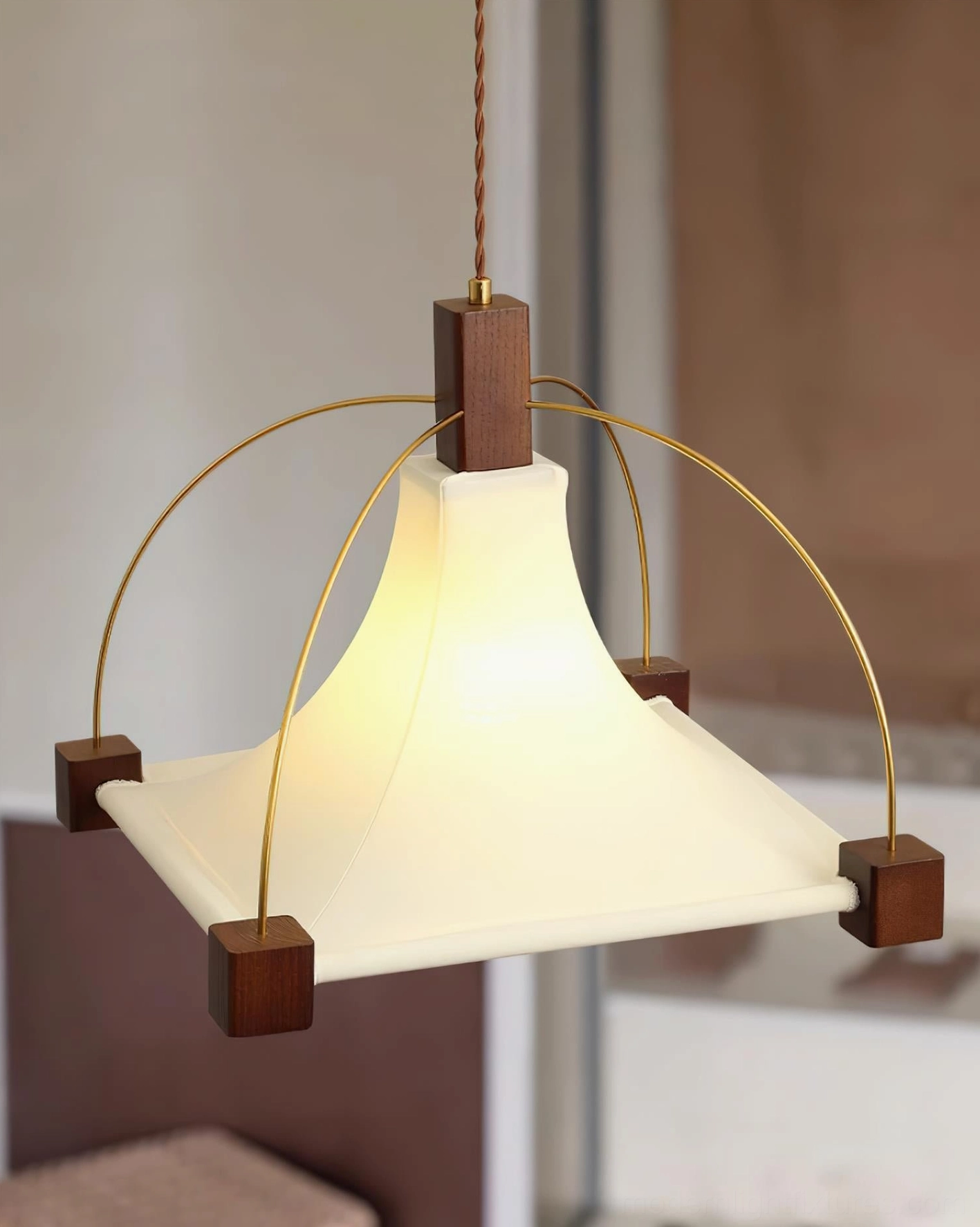 Allegra contemporary pendant lamp displaying refined minimalist design with natural materials