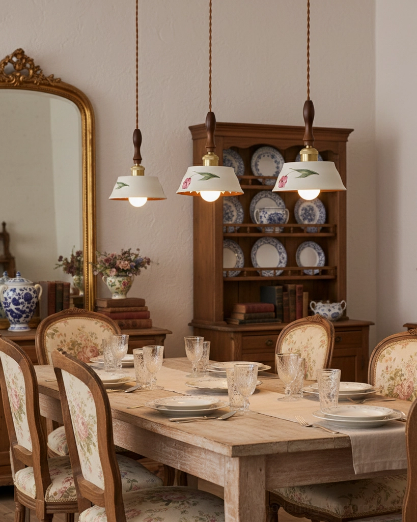 Alouette ceramic pendant light fixture multiple colors rustic country design showcase